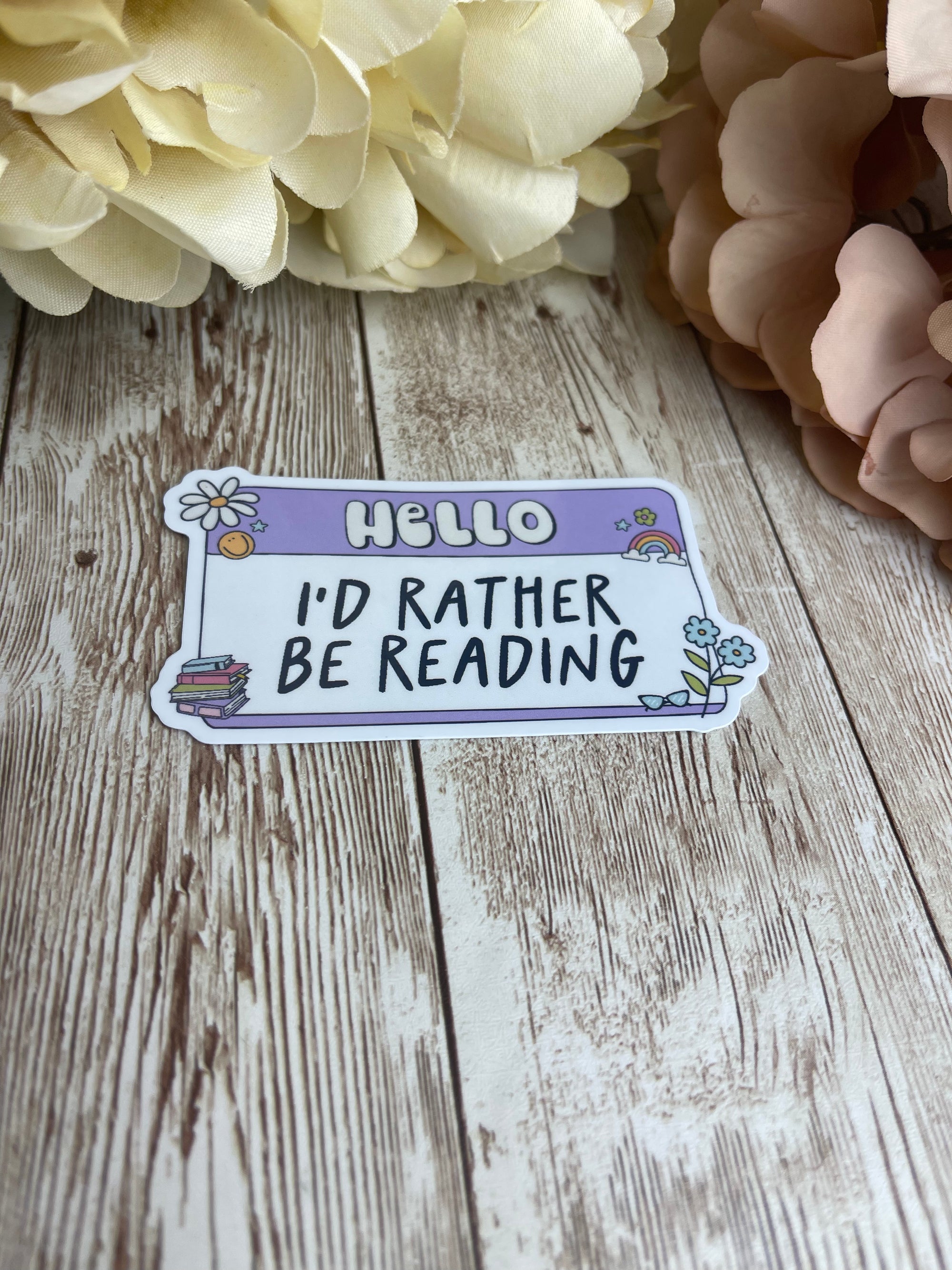 Hello, I’d rather be reading - Sticker