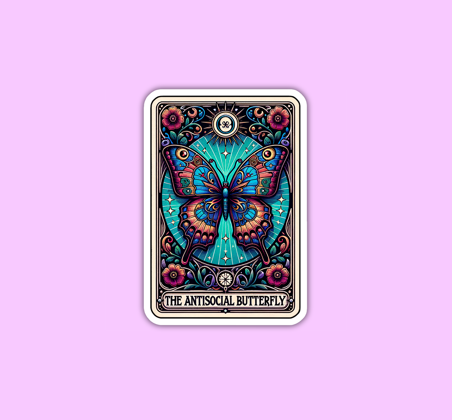 Tarot Sticker Antisocial butterfly