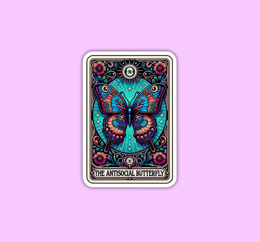 Tarot Sticker Antisocial butterfly