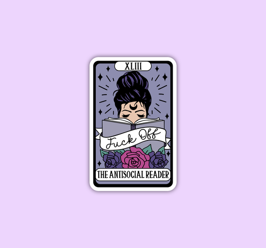 Tarot Sticker Antisocial reader