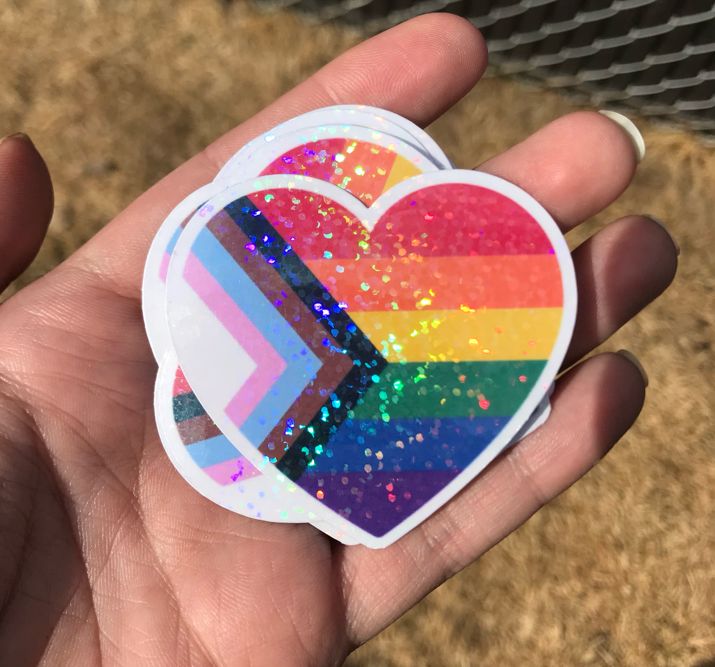 Pride sticker, Holographic pride flag sticker