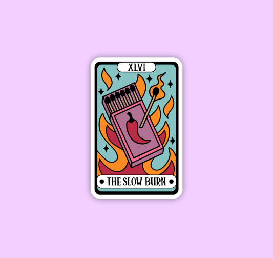 Tarot card slow burn sticker